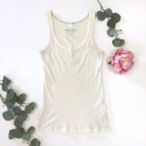 Basic white ribbed tank